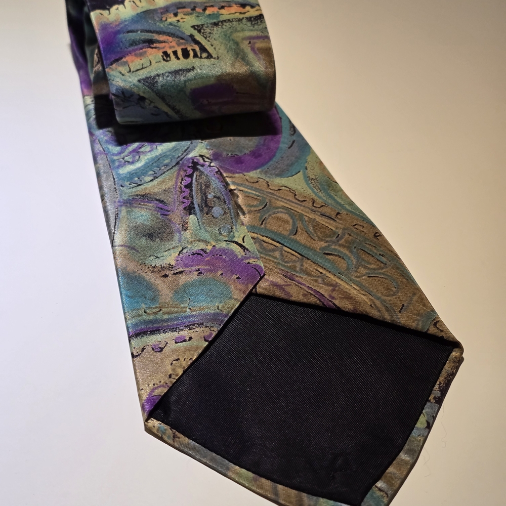 Multicolor Abstract Pattern Tie - Picture 6 of 9